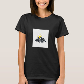 Uitzicht kampering Tent Sunset Campfire Print D T-shirt