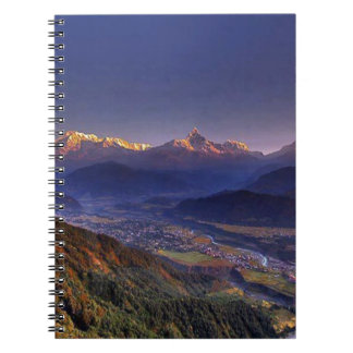 Uitzicht landschap : HIMALAYA POKHARA NEPAL Notitieboek