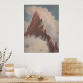  uitzicht landschap wolken sneeuw uniek poster (Keuken)