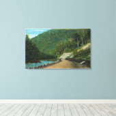 Uitzicht langs de koude rivier de Oostzee van Canvas Afdruk (Insitu (Houten vloer))