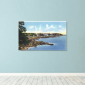 Uitzicht langs Ocean Point, Homes by the Zee Canvas Afdruk (Insitu (Houten vloer))