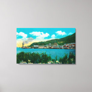 Uitzicht Latouche, Alaska Latouche, AK Canvas Afdruk