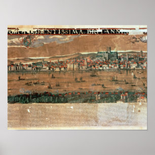 Uitzicht Londen met de Zwan Poster