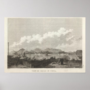 Uitzicht Macau in China Poster