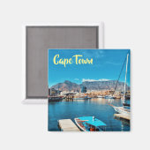 Uitzicht Magnet van de haven van Kaapstad Magneet (Voorkant / Achterkant)