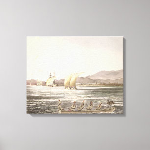 Uitzicht Manilla, Filipijnen, 1826 Canvas Afdruk