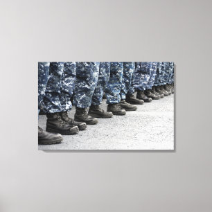 Uitzicht met een laag doorsnee zweefvliegtuig canvas afdruk