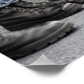 Uitzicht met een laag doorsnee zweefvliegtuig poster (Hoek)