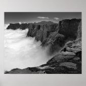 Uitzicht met hoge hoek zwart-wit uitzicht van poster (Voorkant)