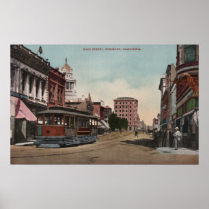 Uitzicht met Street Car Poster