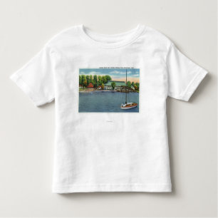 Uitzicht Midway Park Beach en Pavilion Kinder Shirts