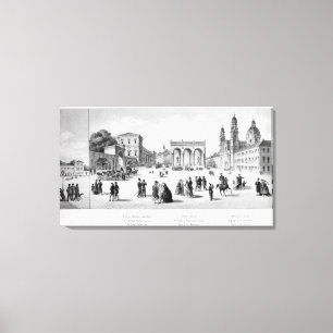 Uitzicht München, 1869 Canvas Afdruk