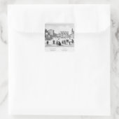 Uitzicht München, 1869 Vierkante Sticker (Tas)
