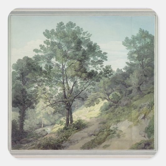 Uitzicht nabij Cantonteign, Devon Vierkante Sticker (Voorkant)