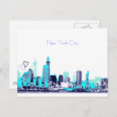 uitzicht, New York City Briefkaart (Voorkant / Achterkant)
