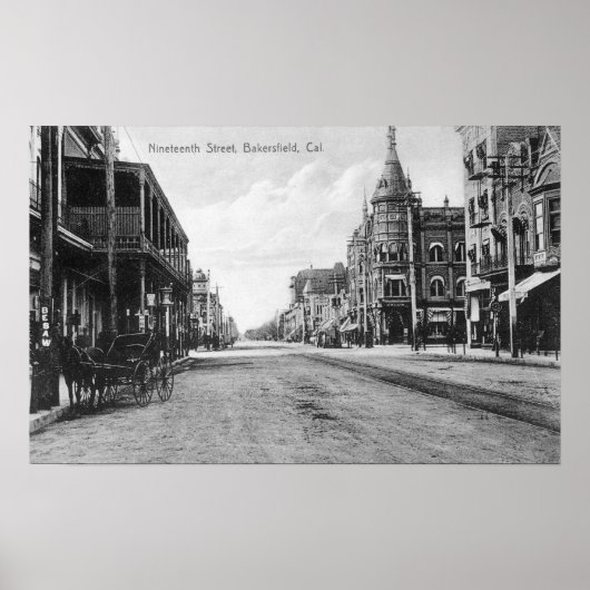 Uitzicht Nineteenth Street # 2Bakersfield, CA Poster (Voorkant)