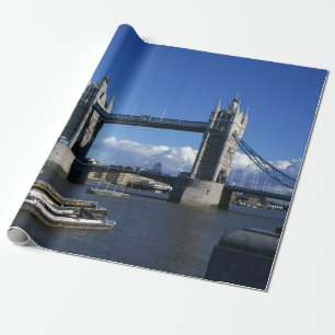 uitzicht of Tower Bridge uit 1990 Cadeaupapier