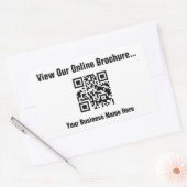 Uitzicht online brochure via QR-code Rechthoekige Sticker (Envelop)