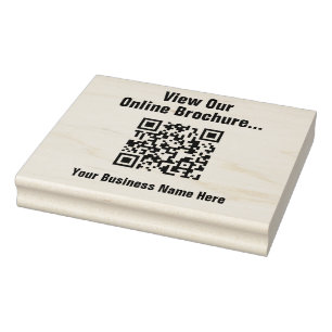 Uitzicht Online Brochure via QR Code Rubber Stamp Rubberstempel
