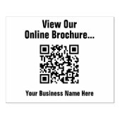 Uitzicht Online Brochure via QR Code Rubber Stamp Rubberstempel (Afrduk)