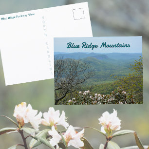 Uitzicht op bergoverzicht Blue Ridge Parkway Briefkaart