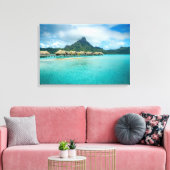 Uitzicht op Bora Bora eilanddoek print (Insitu (Woonkamer))