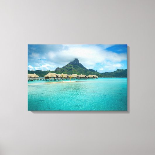 Uitzicht op Bora Bora eilanddoek print (Voorkant)