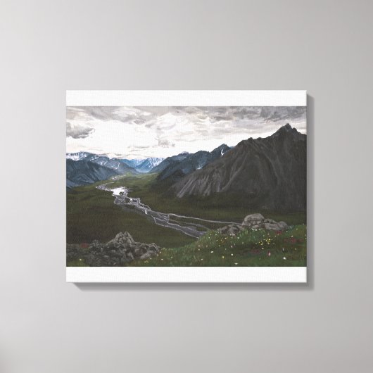 Uitzicht op de Brooks Range: Canvas Uncropped Afdruk (Voorkant)