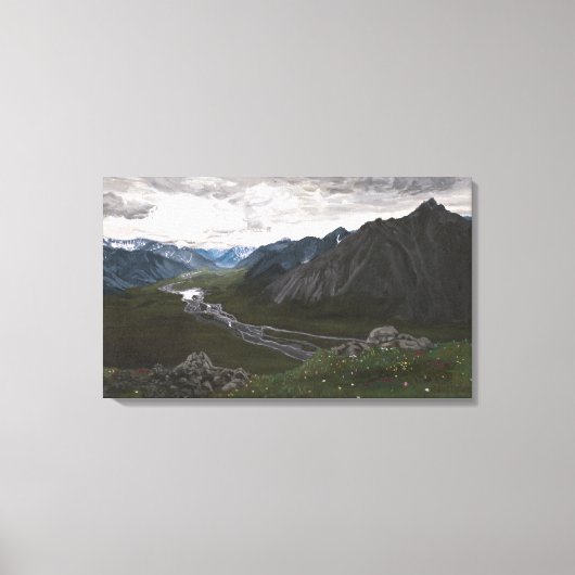 Uitzicht op de Brooks Range: Canvas Uncropped Afdruk (Voorkant)