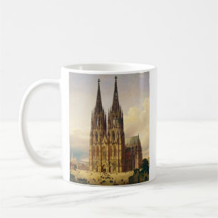 Uitzicht op de gotische majesteit van de Dom van K Koffiemok
