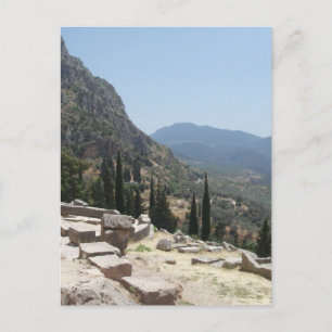 Uitzicht op Delphi, Griekenland Briefkaart