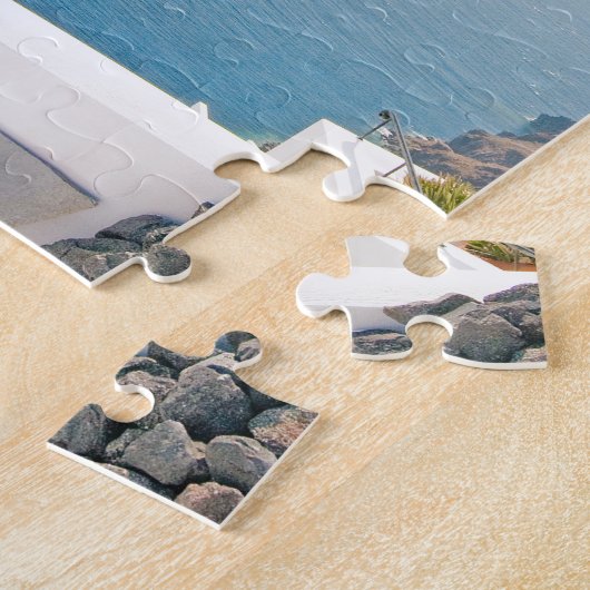 Uitzicht op het eiland Santorini Legpuzzel (Zijkant)