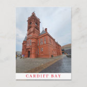 Uitzicht op het Pierhead-gebouw in Cardiff Bay op Briefkaart (Voorkant)