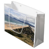 Uitzicht op het strand groot cadeauzakje (Voorkant Gekanteld)