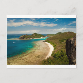 Uitzicht op het strand van Fiji Briefkaart