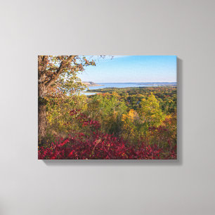 uitzicht op Lake Pepin vanuit Frontenac State Park Canvas Afdruk