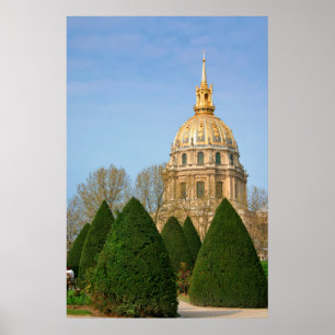 Uitzicht op Les Invalides Eglise Du Dome Poster