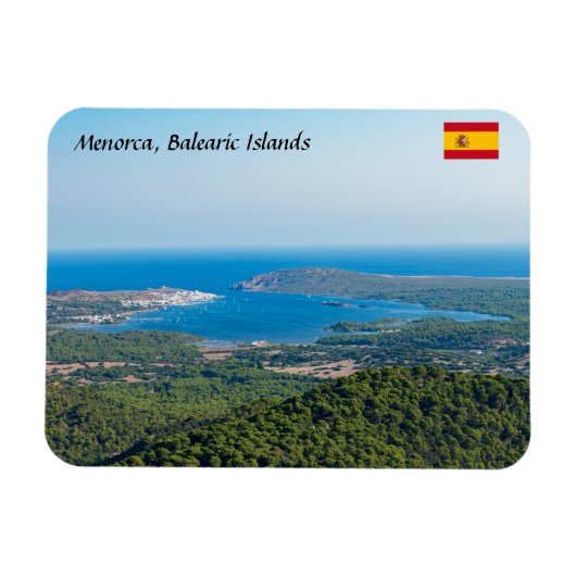 Uitzicht op Menorca van de top van Monte Toro Magneet (Horizontaal)