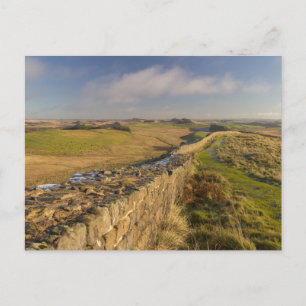Uitzicht op Norhumberland vanaf de Muur van Hadria Briefkaart