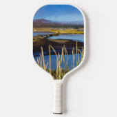 Uitzicht op Saudarkrokur en Skagafjordur, IJsland Pickleball Paddle (Achterkant)