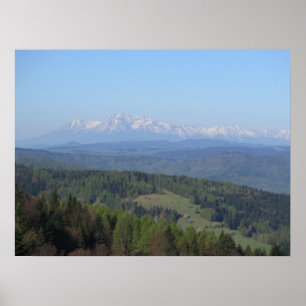 Uitzicht op Tatras van Beskids Poster