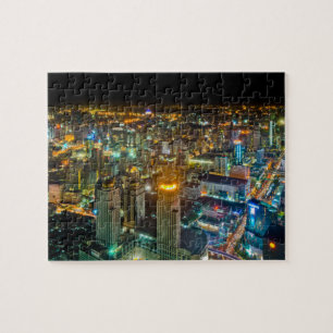 Uitzicht over Bangkok 's nachts van Baiyoke Tower  Legpuzzel