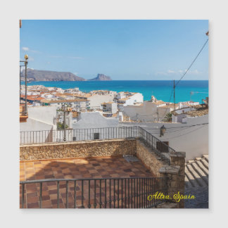 Uitzicht over de oude stad en baai, Altea, Costa B