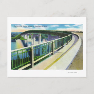 Uitzicht over de rivier de Connecticut Briefkaart