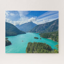 uitzicht over een gletsjermeer legpuzzel