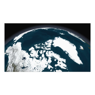 Uitzicht over Groenland en de Arctische Oceaan Foto Afdruk