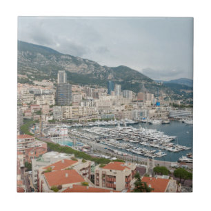 Uitzicht over Monaco en Monte Carlo Tegeltje