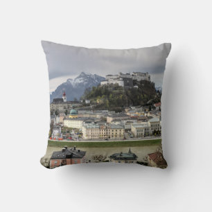 Uitzicht over Salzburg Oostenrijk Kussen