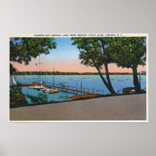 Uitzicht Owasco Yacht Club van het Owasco Lake Poster