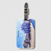 Uitzicht Panorama kathedraal van Milaan Bagagelabel (Voorkant (verticaal))